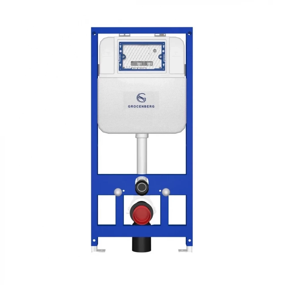 Инсталляция для унитаза с кнопкой для смыва Grocenberg GS3050-KM3090MG, матовое золото