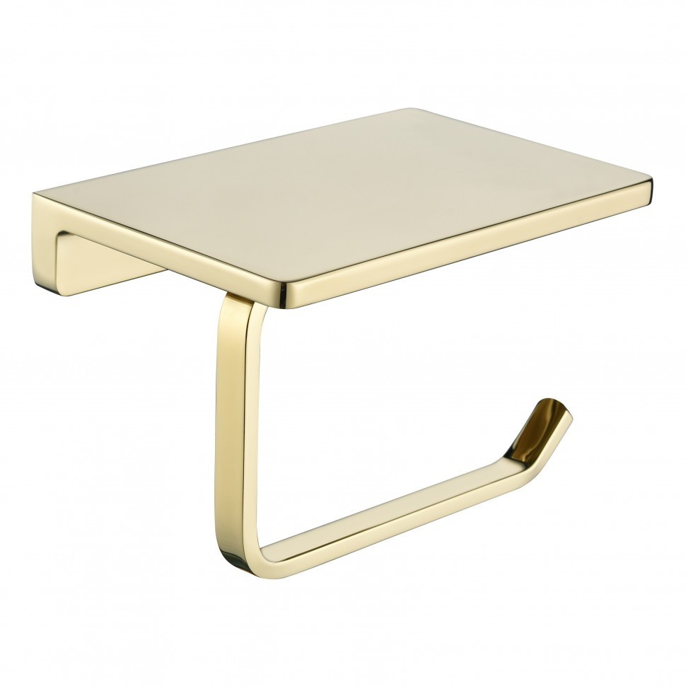 Настенный бумагодержатель плоский Grocenberg AC0027, золото глянец