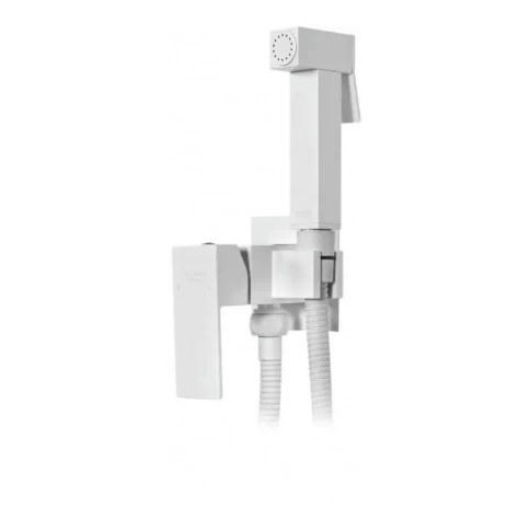 Смеситель встраиваемый с гигиеническим душем Grocenberg GB002, белый