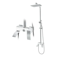 Душевая система Hansberge H5077, белый/хром