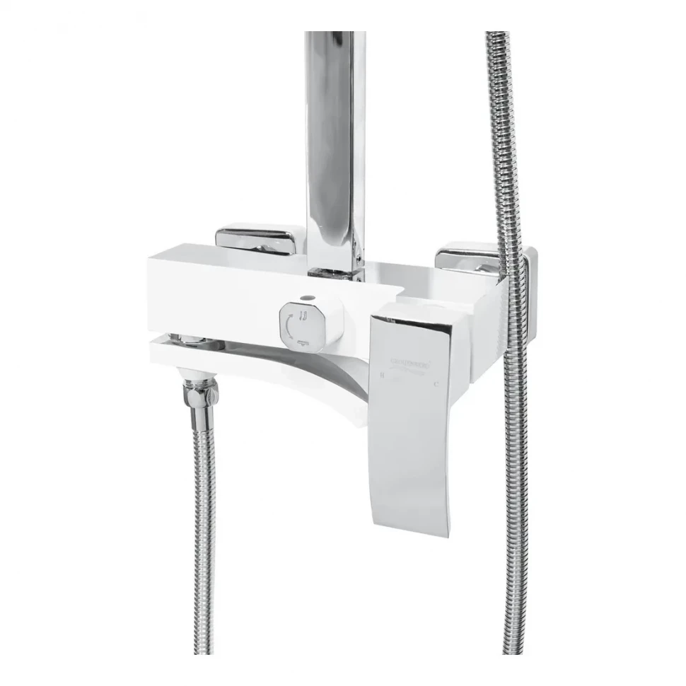 Душевая система Hansberge H5077, белый/хром