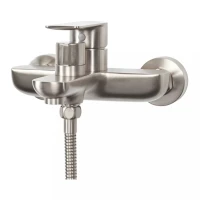 Смеситель для ванны с ручным душем Hansberge H4099, никель