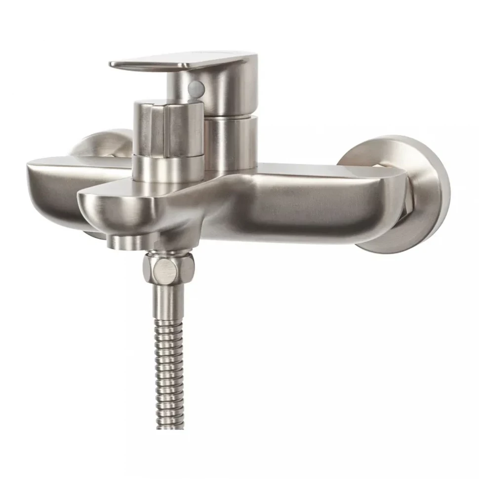 Смеситель для ванны с ручным душем Hansberge H4099, никель