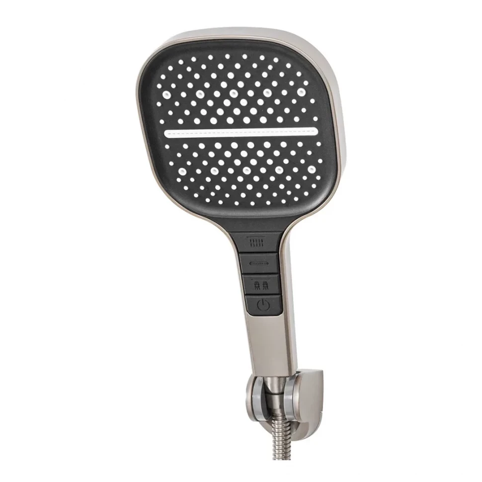 Смеситель для ванны с ручным душем Hansberge H4099, никель