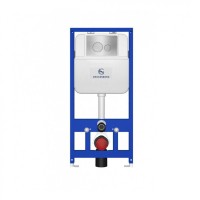 Инсталляция для унитаза с кнопкой для смыва Grocenberg GS3050-KM3090NK, никель