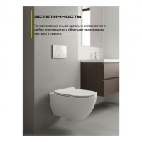 Инсталляция для унитаза с кнопкой для смыва Grocenberg GS3050-KM3090NK, никель