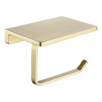 Настенный бумагодержатель плоский Grocenberg AC0027, матовое золото