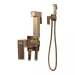 Смеситель встраиваемый с гигиеническим душем Grocenberg GB002, бронза