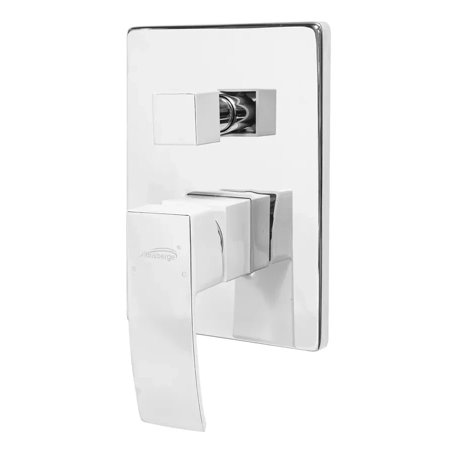 Душевая система скрытого монтажа Hansberge H6077, белый/хром