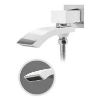 Душевая система скрытого монтажа Hansberge H6077, белый/хром