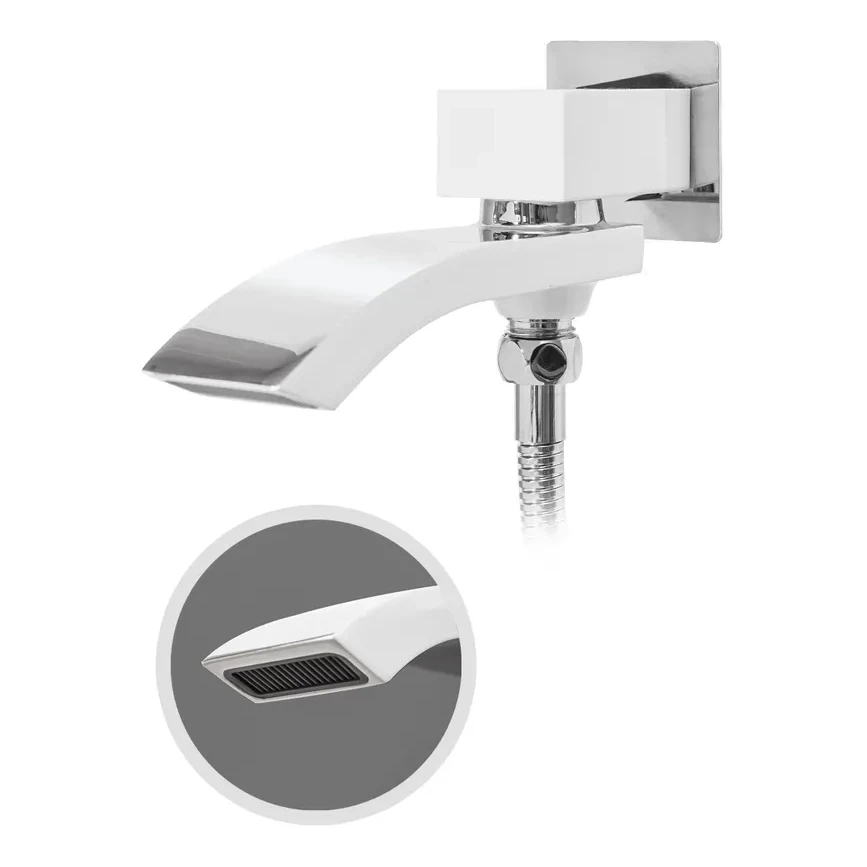 Душевая система скрытого монтажа Hansberge H6077, белый/хром