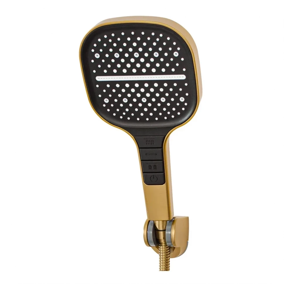 Смеситель для ванны с ручным душем Hansberge H4099, матовое золото