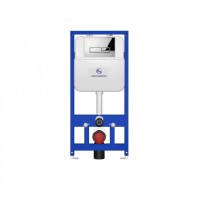 Инсталляция для унитаза с кнопкой для смыва Grocenberg GS3050-KP3060CR, хром