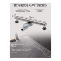 Трап для душа Grocenberg T700, никель