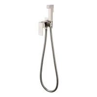 Смеситель встраиваемый с гигиеническим душем Grocenberg GB002, никель