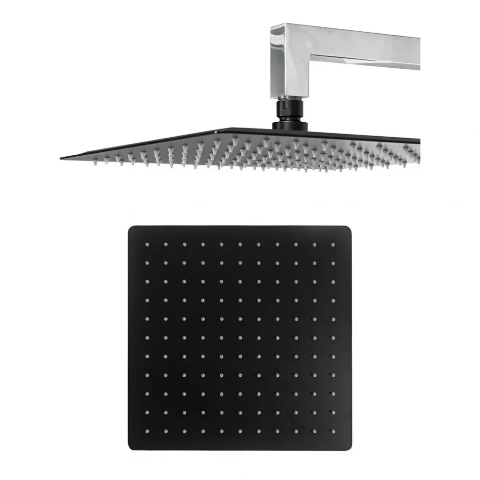 Душевая система скрытого монтажа Hansberge H6077, черный хром