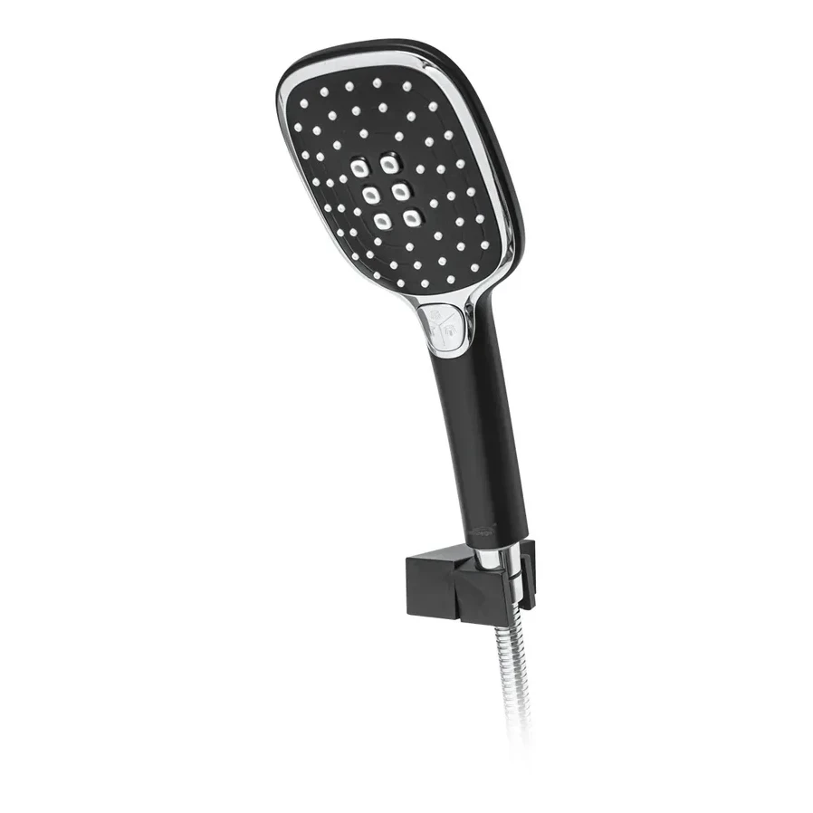 Душевая система скрытого монтажа Hansberge H6077, черный хром