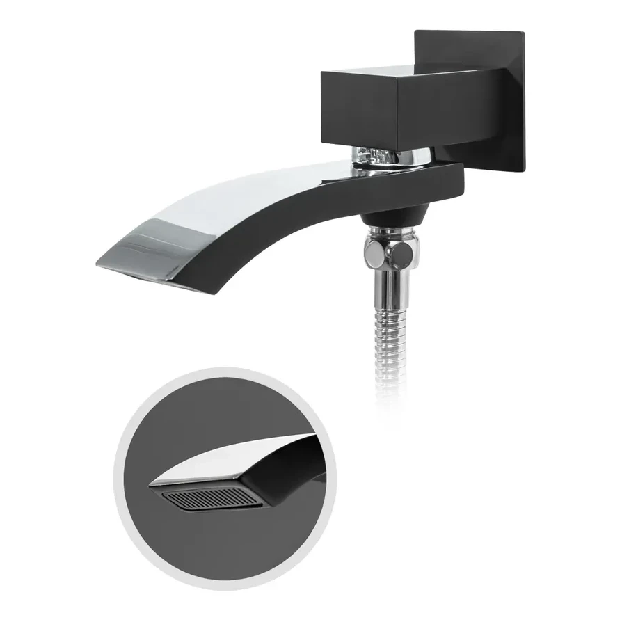 Душевая система скрытого монтажа Hansberge H6077, черный хром