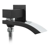 Душевая система скрытого монтажа Hansberge H6077, черный хром