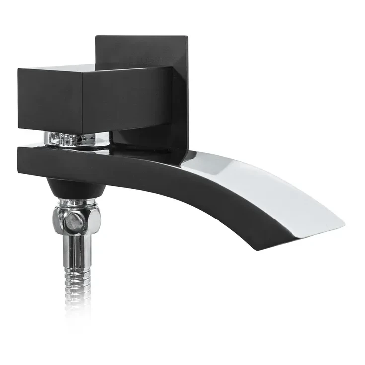 Душевая система скрытого монтажа Hansberge H6077, черный хром