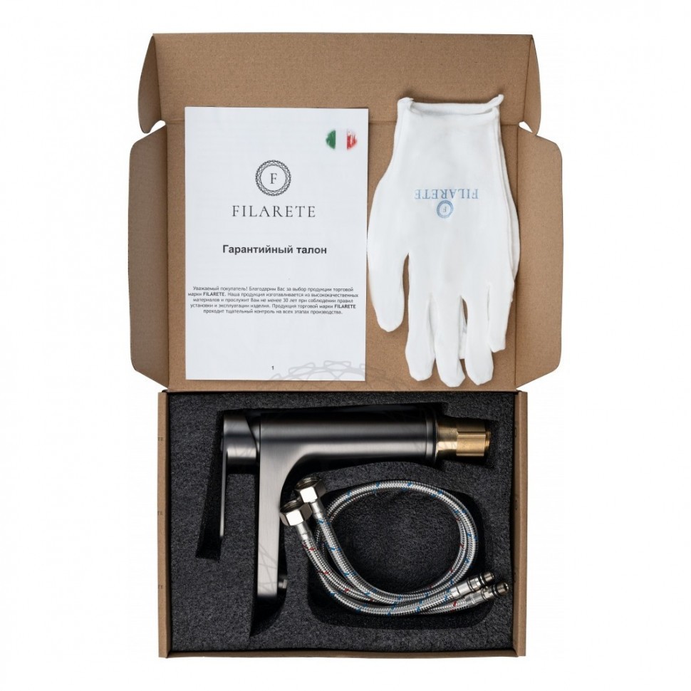 Смеситель для раковины FILARETE Retta FL5030, графит