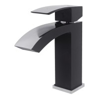 Смеситель для раковины Hansberge H1077, черный хром