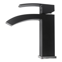 Смеситель для раковины Hansberge H1077, черный хром