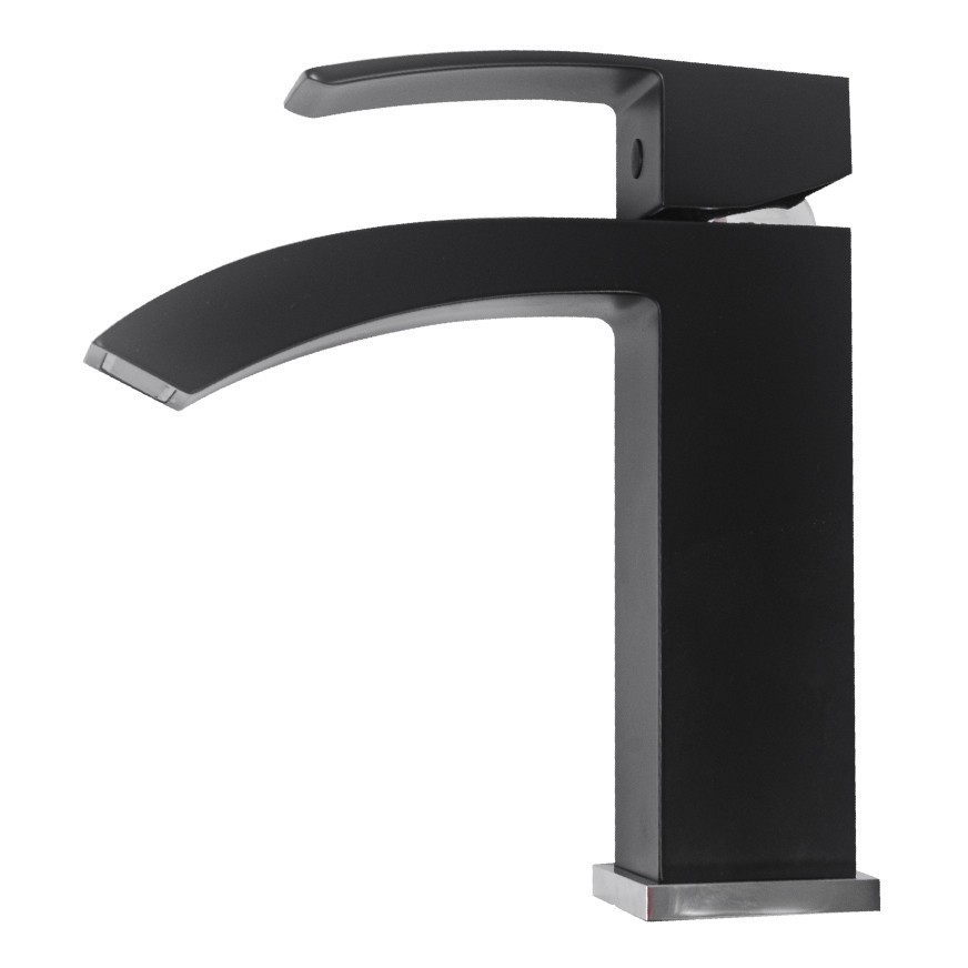 Смеситель для раковины Hansberge H1077, черный хром