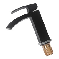 Смеситель для раковины Hansberge H1077, черный хром