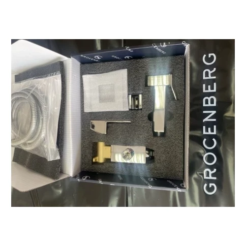 Смеситель встраиваемый с гигиеническим душем Grocenberg GB002, хром