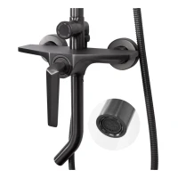 Душевая система Hansberge H5068, графит