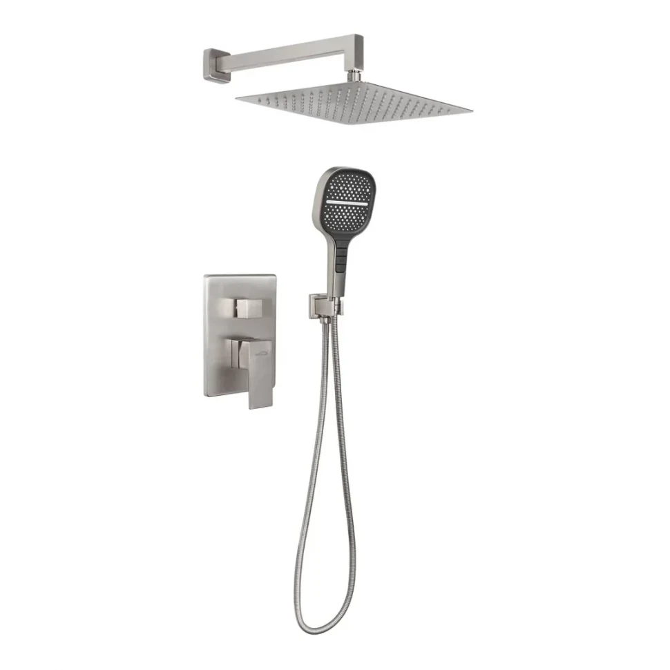 Душевая система скрытого монтажа Hansberge H6070, никель