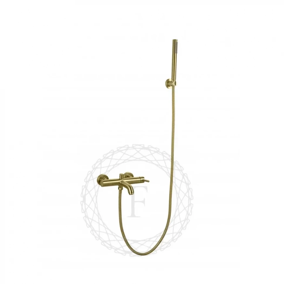 Смеситель для ванны с душем FILARETE Roun FL2120, матовое золото