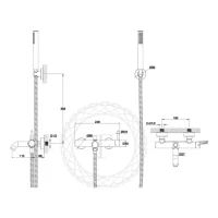 Смеситель для ванны с душем FILARETE Roun FL2120, матовое золото