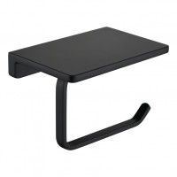 Настенный бумагодержатель плоский Grocenberg AC0027, черный матовый