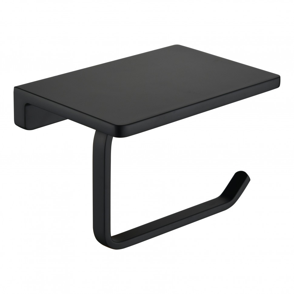 Настенный бумагодержатель плоский Grocenberg AC0027, черный матовый