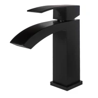 Смеситель для раковины Hansberge H1077, черный матовый