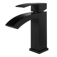 Смеситель для раковины Hansberge H1077, черный матовый