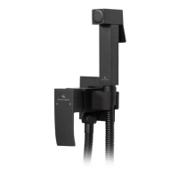 Смеситель встраиваемый с гигиеническим душем Grocenberg GB002, черный матовый