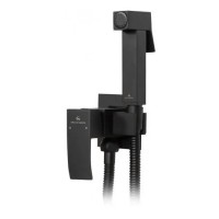 Смеситель встраиваемый с гигиеническим душем Grocenberg GB002, черный матовый