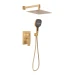 Душевая система скрытого монтажа Hansberge H6070, матовое золото