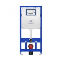 Инсталляция для унитаза с кнопкой для смыва Grocenberg GS3050-KP3070W, белый