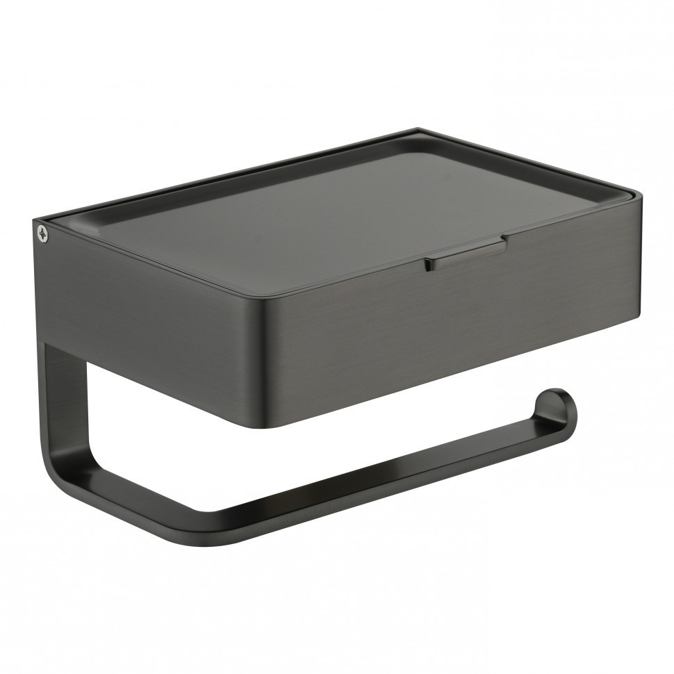 Настенный бумагодержатель плоский Grocenberg AC0050, графит