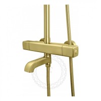 Душевая система FILARETE FL2050 с термостатом, матовое золото
