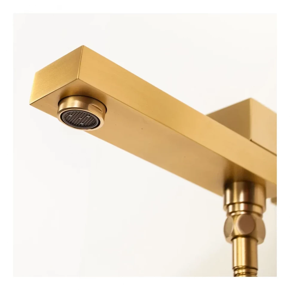 Душевая система скрытого монтажа Hansberge H6075, матовое золото