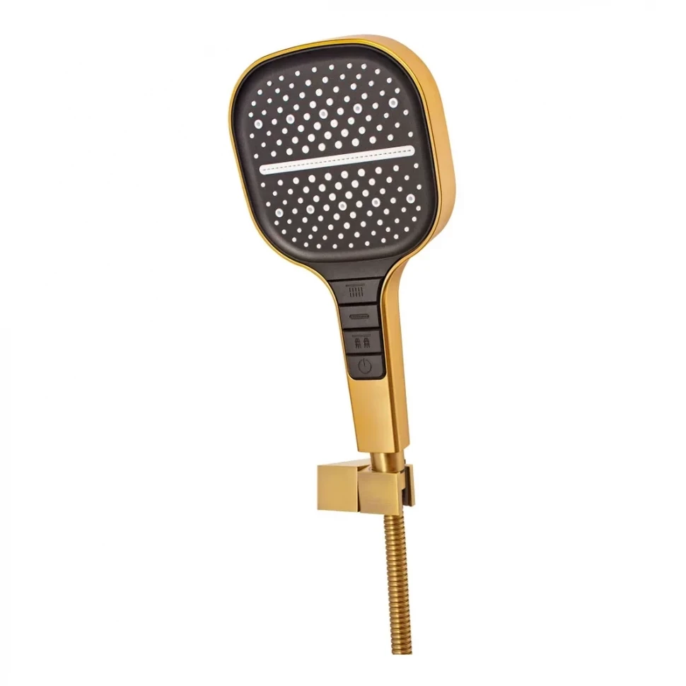 Душевая система скрытого монтажа Hansberge H6075, матовое золото