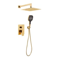 Душевая система скрытого монтажа Hansberge H6070, золото глянец