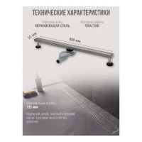 Трап для душа Grocenberg T800, никель