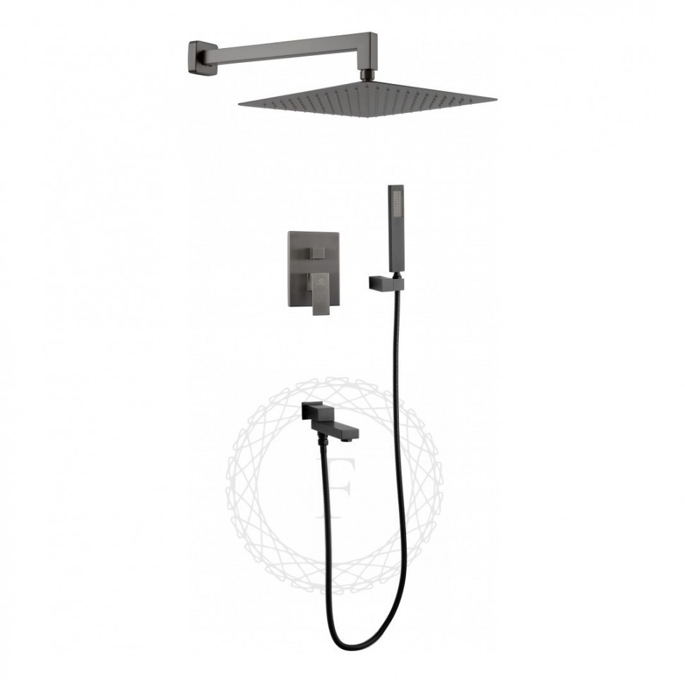 Душевая система скрытого монтажа FILARETE Fing FL1040, графит
