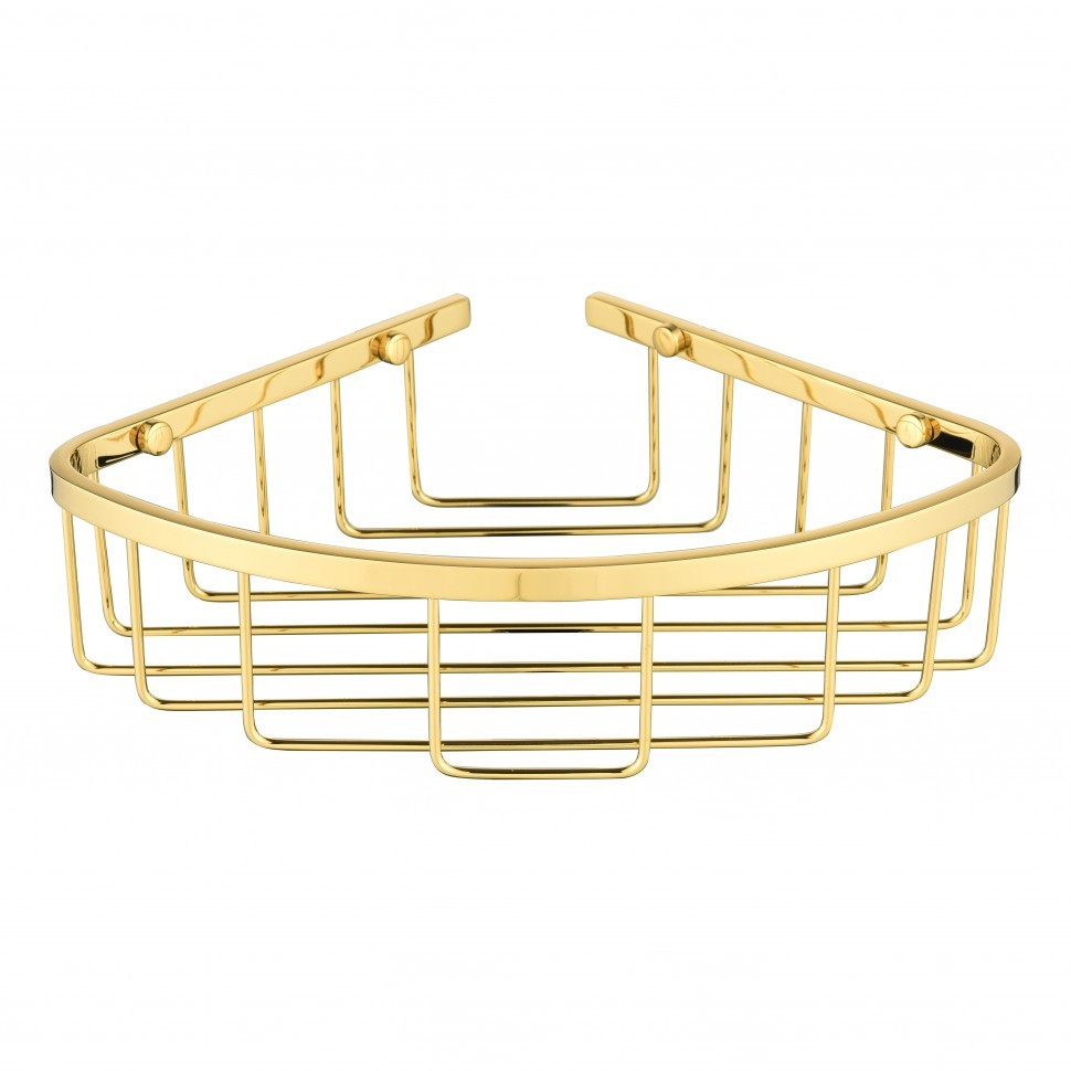 Полка корзина угловая Grocenberg AC0097GO, золото глянец